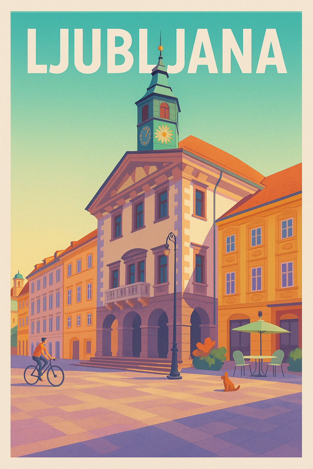 Affiche de Ljubljana - Charme et sérénité au cœur de la capitale slovène