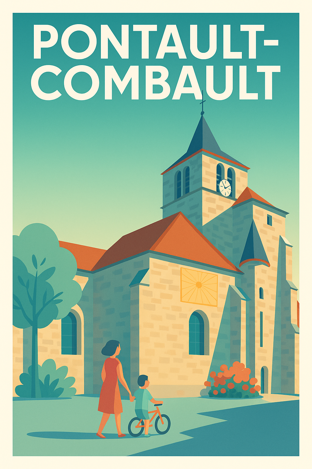Affiche Pontault-Combault — Charme et Sérénité au Cœur de la Ville · poster d'art de Pontault-Combault