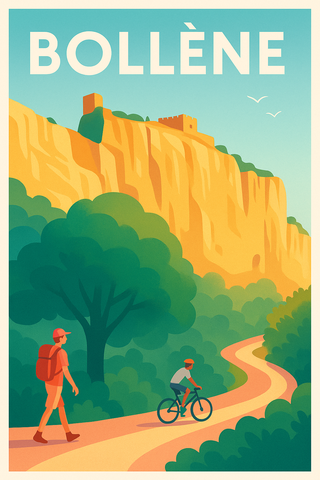 Affiche de Bollène - Escapades nature entre collines et forteresse