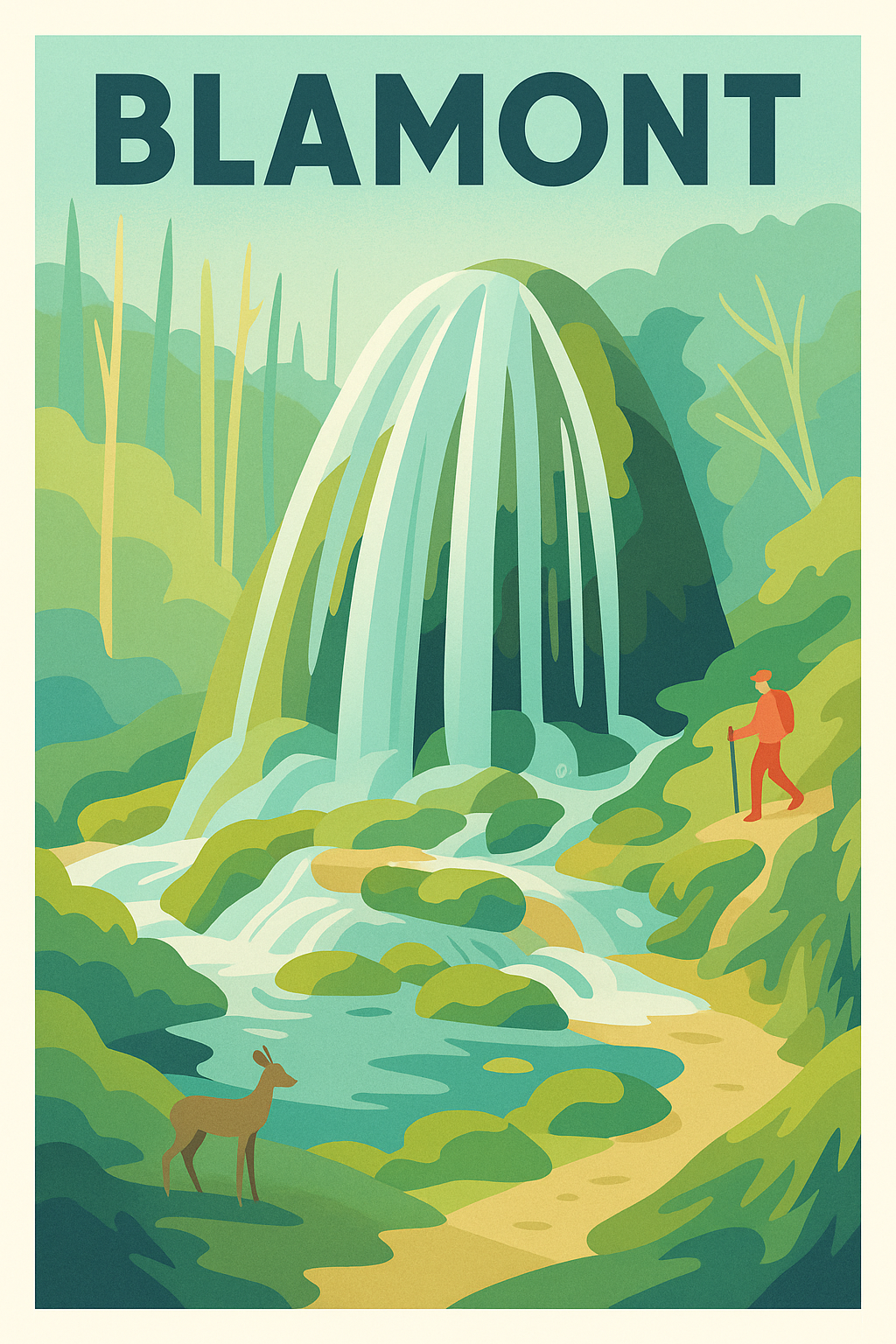 Affiche de Blamont - Évasion nature et cascade apaisante