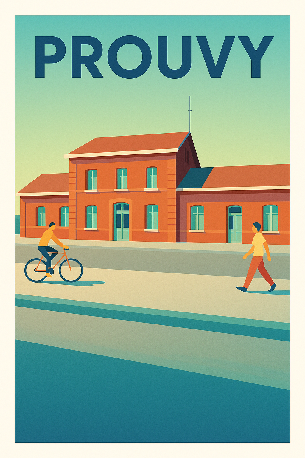 Affiche de Prouvy - Un instant paisible au cœur de la ville