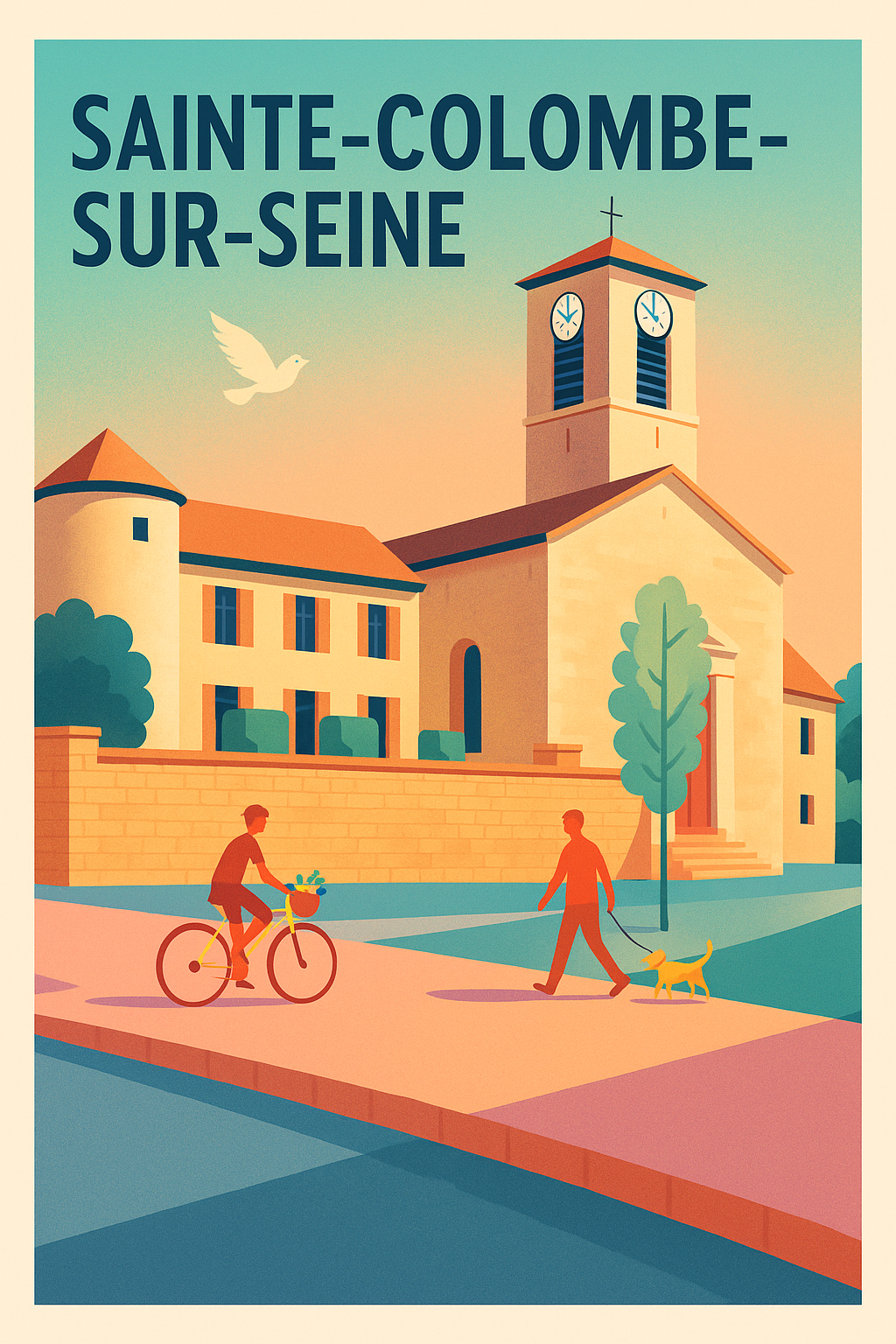 Affiche de Sainte-Colombe-sur-Seine - Charme paisible au fil du temps