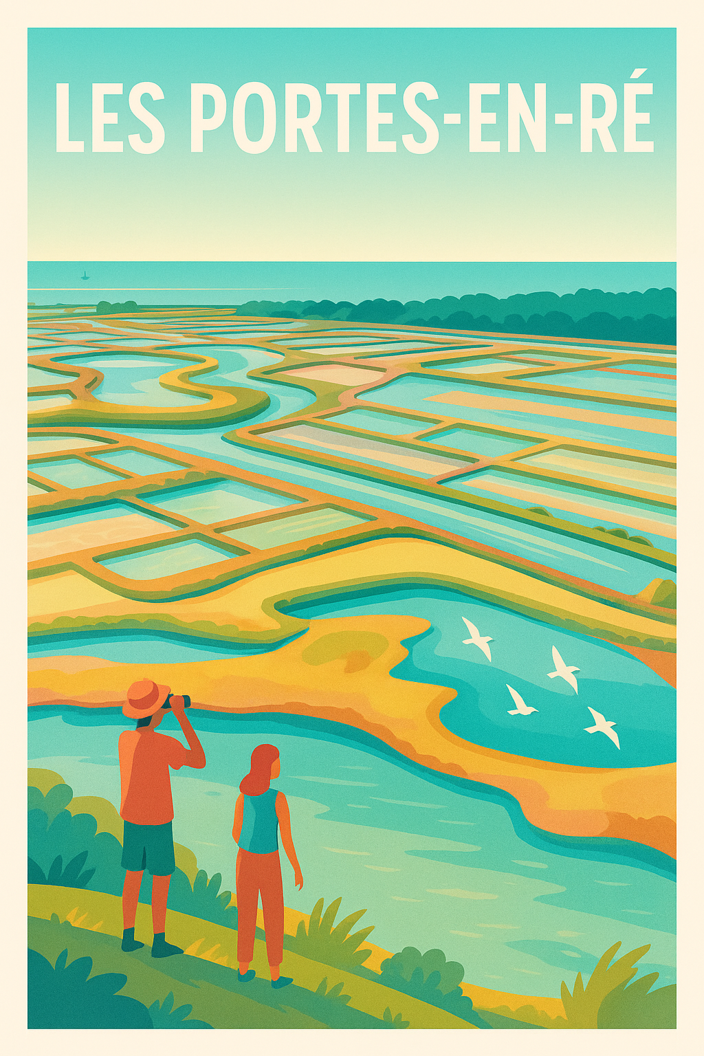 Affiche de Les Portes-en-Ré - Évasion nature au cœur des marais salants