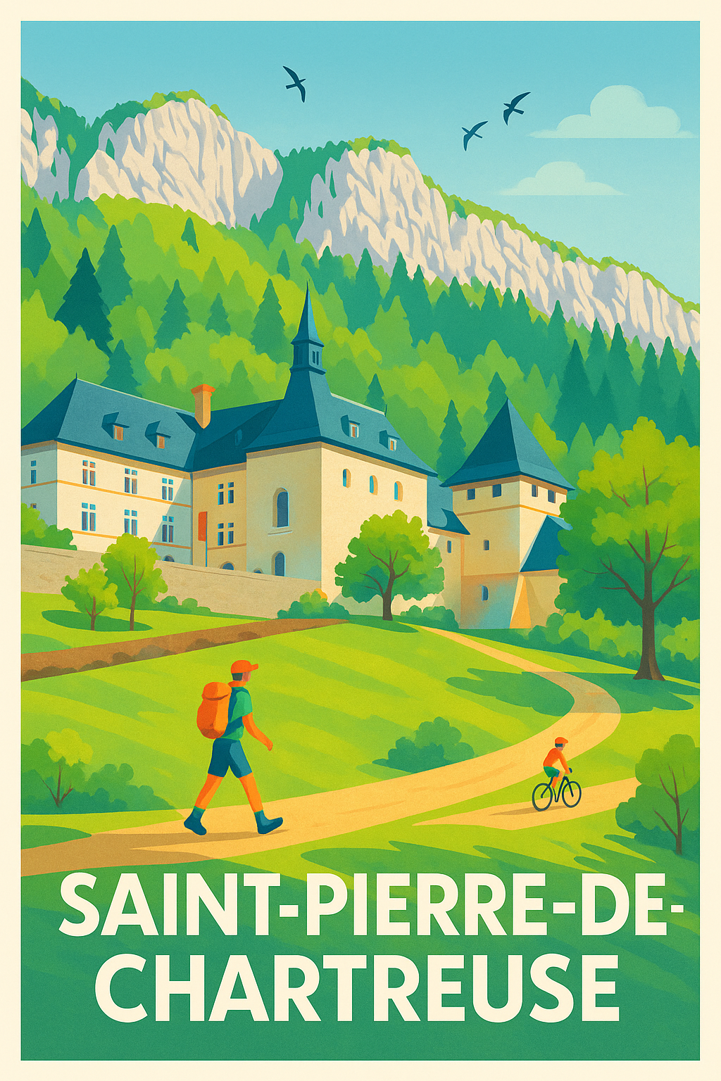 Affiche Saint-Pierre-de-Chartreuse — Escapade au cœur de la Chartreuse · poster d'art de Saint-Pierre-de-Chartreuse