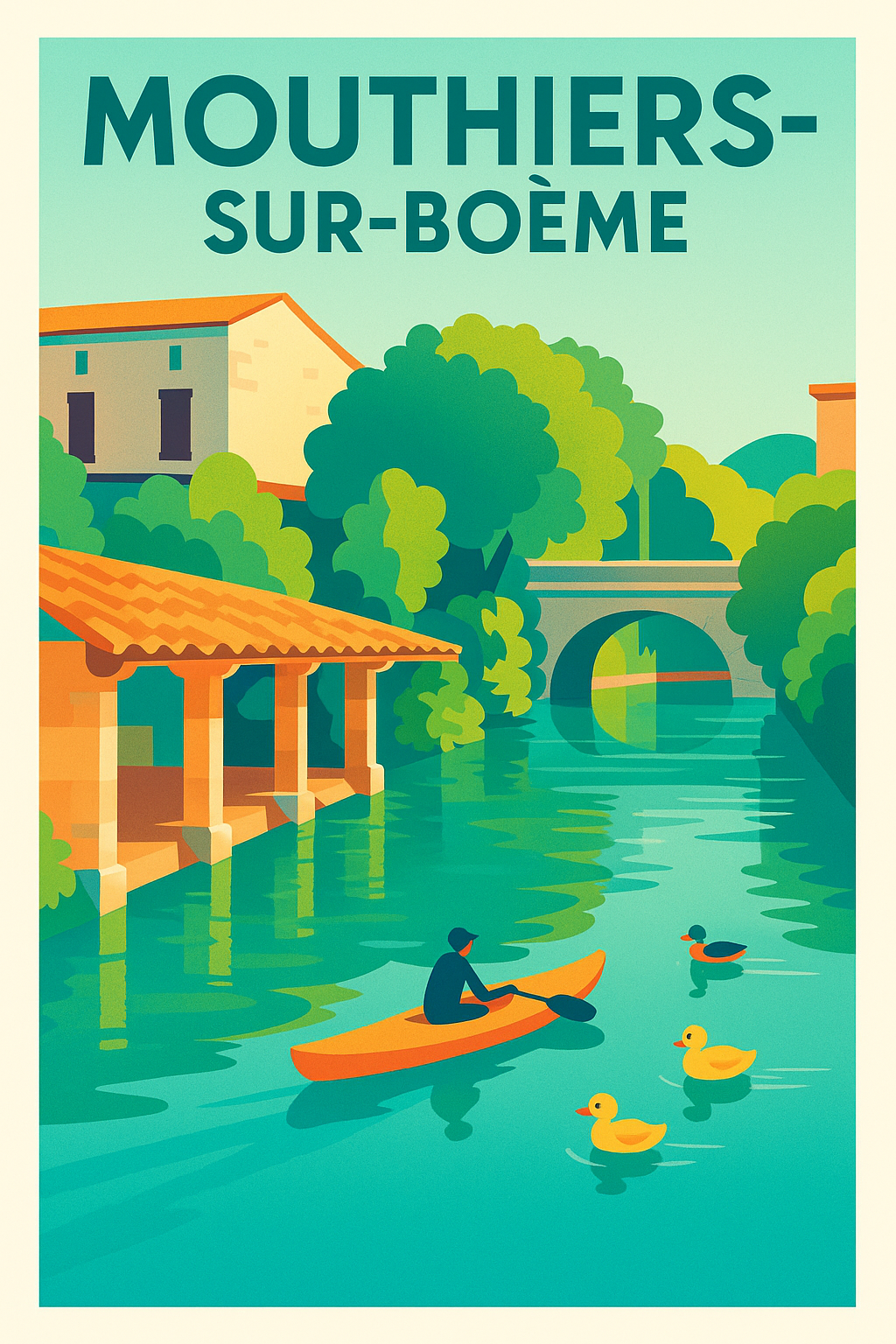 Affiche de Mouthiers-sur-Boëme - Harmonie Naturelle au Fil de l'Eau