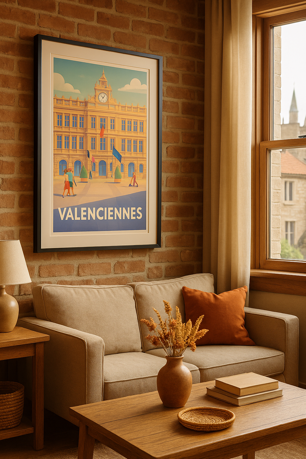 Affiche Valenciennes — Élégance et Histoire au Cœur de la Ville · poster d'art de Valenciennes