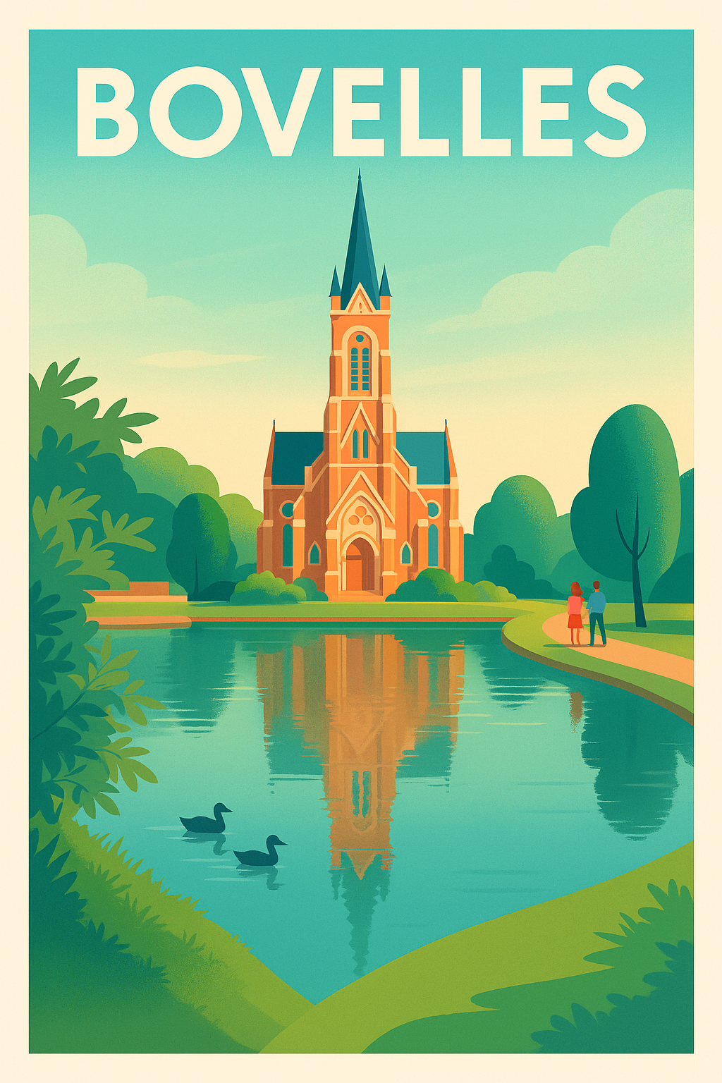 Affiche Bovelles — Un havre de paix champêtre · poster d'art de Bovelles