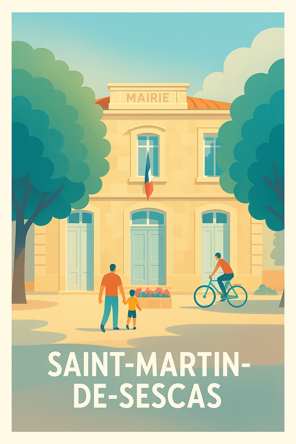 Affiche Saint-Martin-de-Sescas — Charme authentique au cœur de la mairie · poster d'art de Saint-Martin-de-Sescas