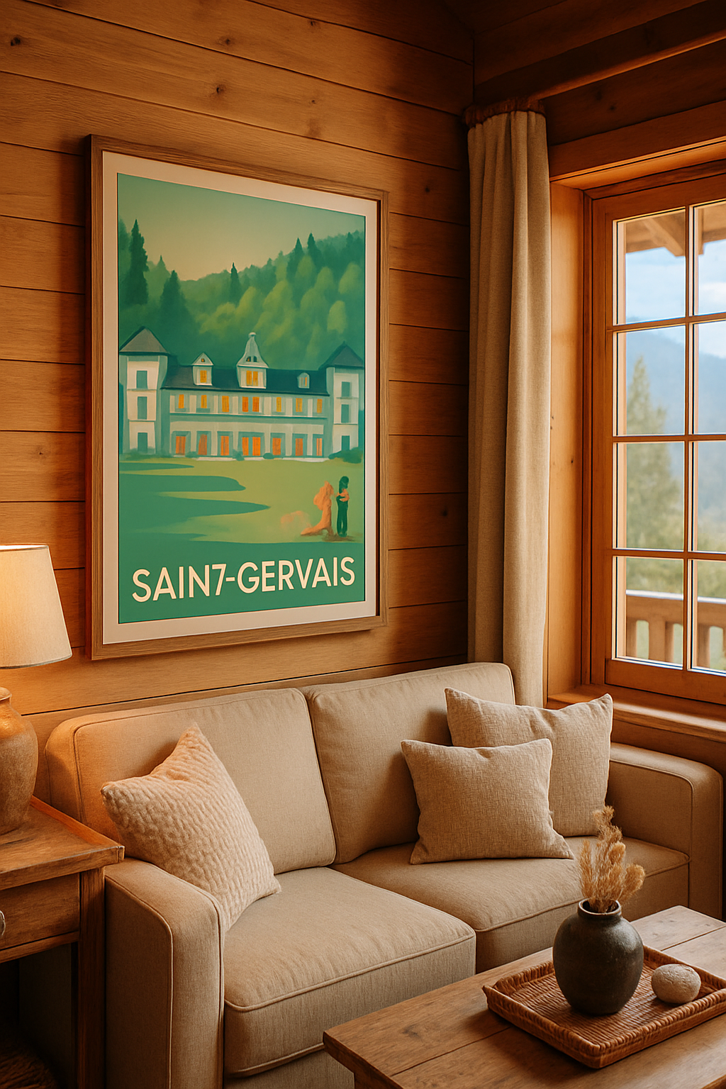 Mise en situation Affiche de Saint-Gervais - Évasion et sérénité au cœur des montagnes