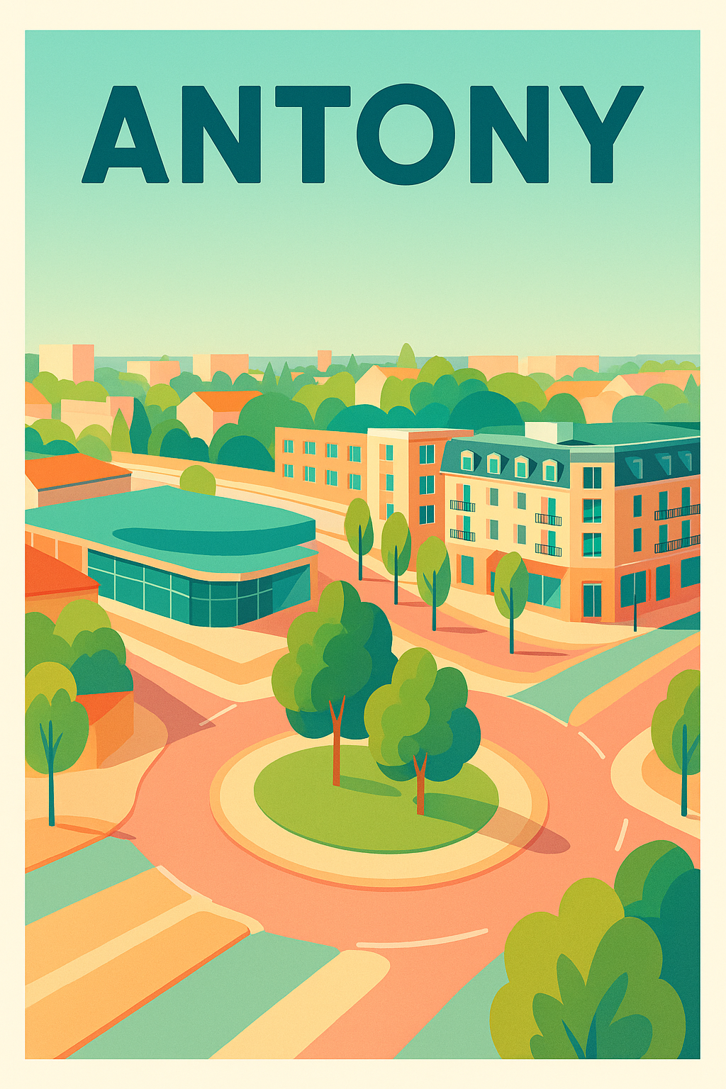 Affiche de Antony - Évasion urbaine en couleurs douces