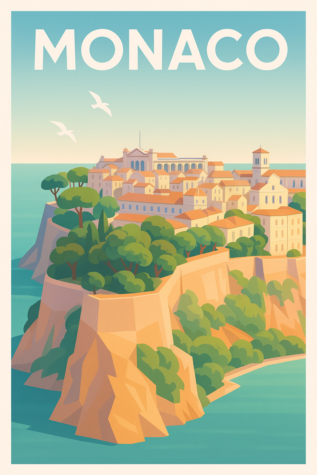 Affiche de Monaco - L'élégance méditerranéenne en poster