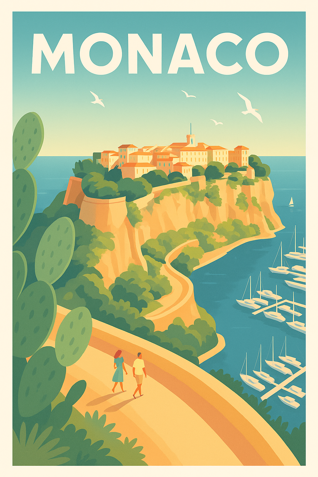Affiche de Monaco - Escapade ensoleillée sur la Riviera