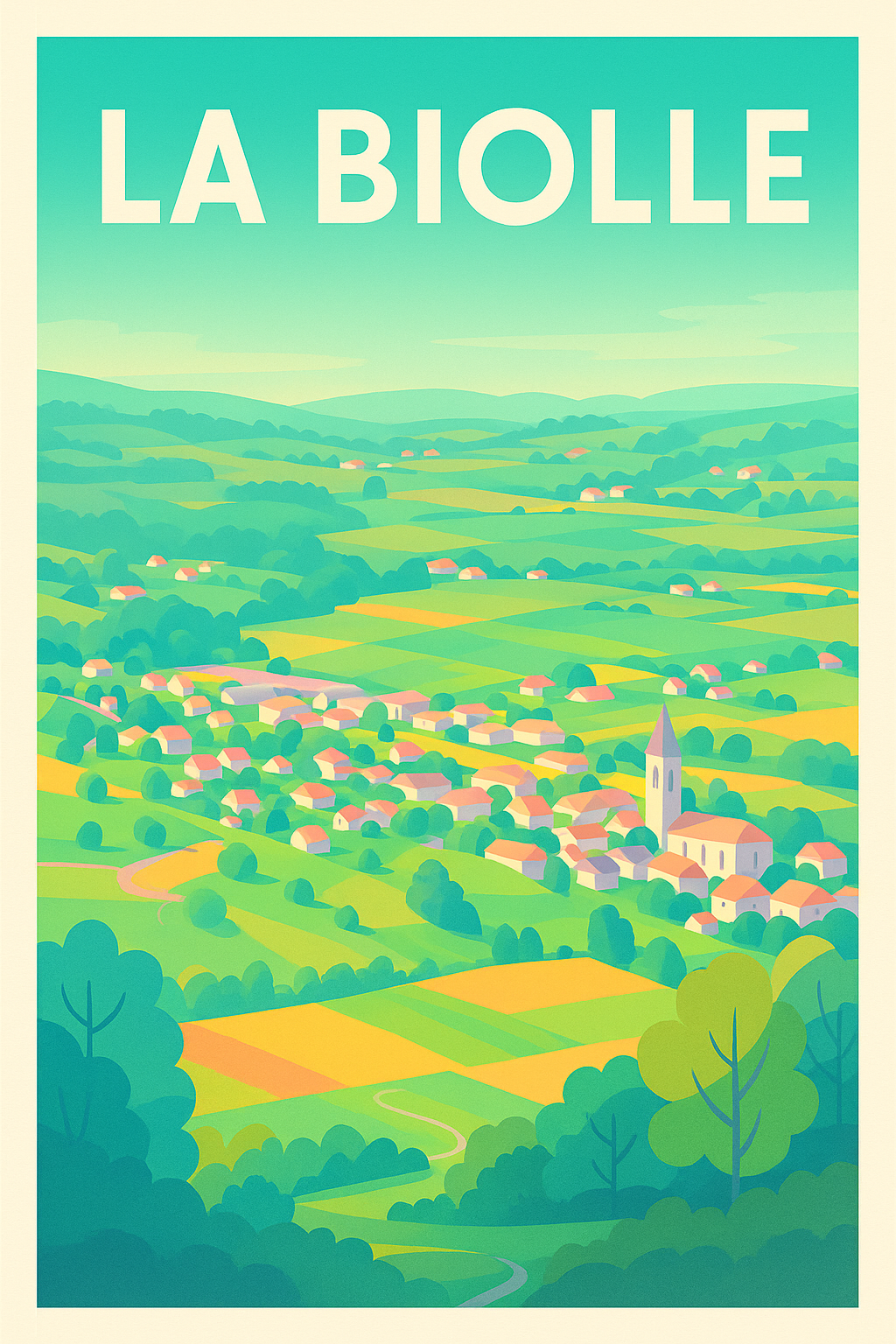 Affiche de La Biolle - L'essence d'un paysage champêtre