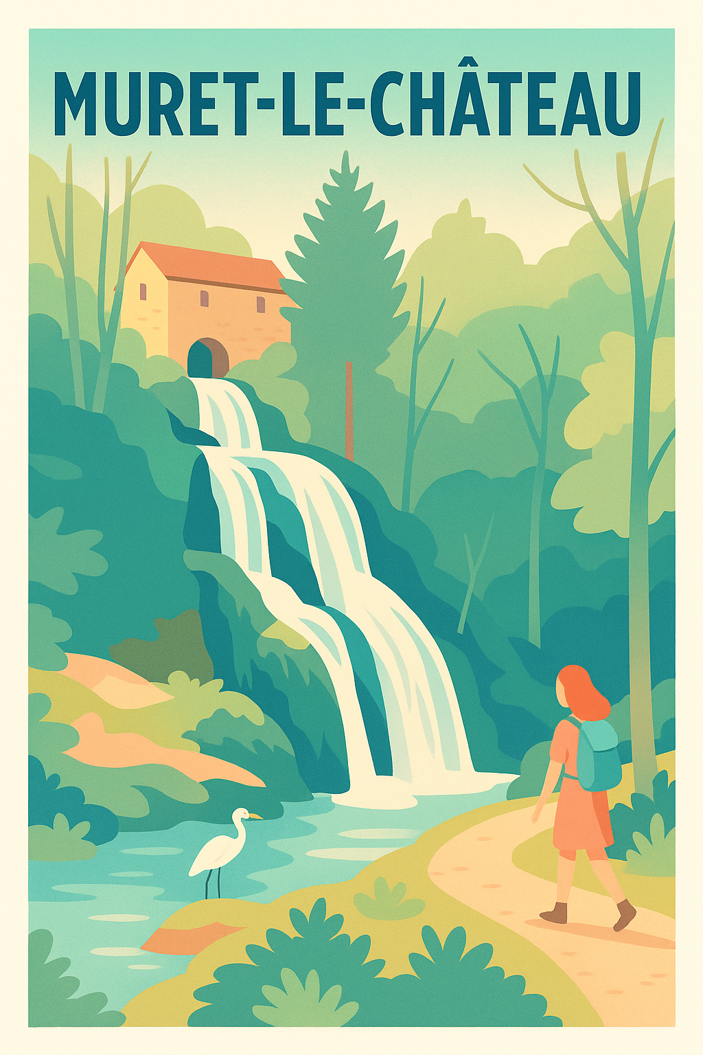 Affiche de Muret-le-Château - Promenade paisible au bord de la cascade