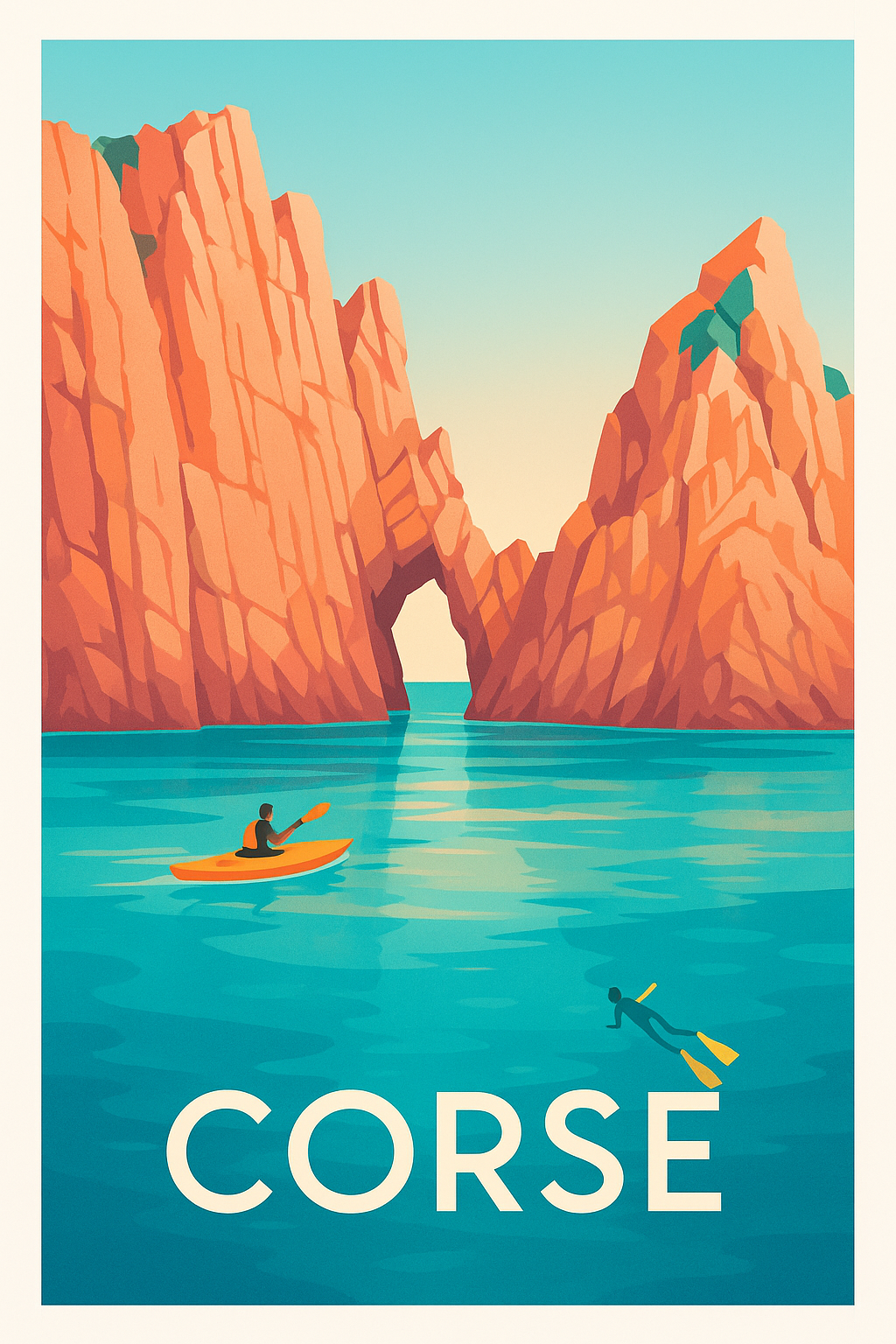 Affiche de Corse - Évasion et nature sauvage au cœur de la Méditerranée