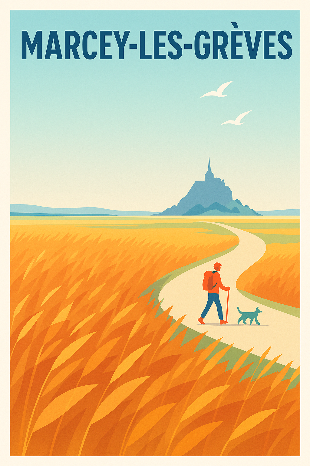 Affiche de Marcey-les-Grèves - Évasion au cœur des champs dorés