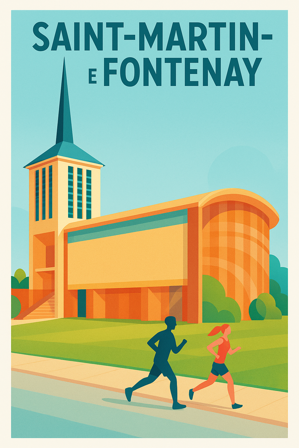 Affiche de Saint-Martin-de-Fontenay - L'esprit dynamique au cœur de la ville