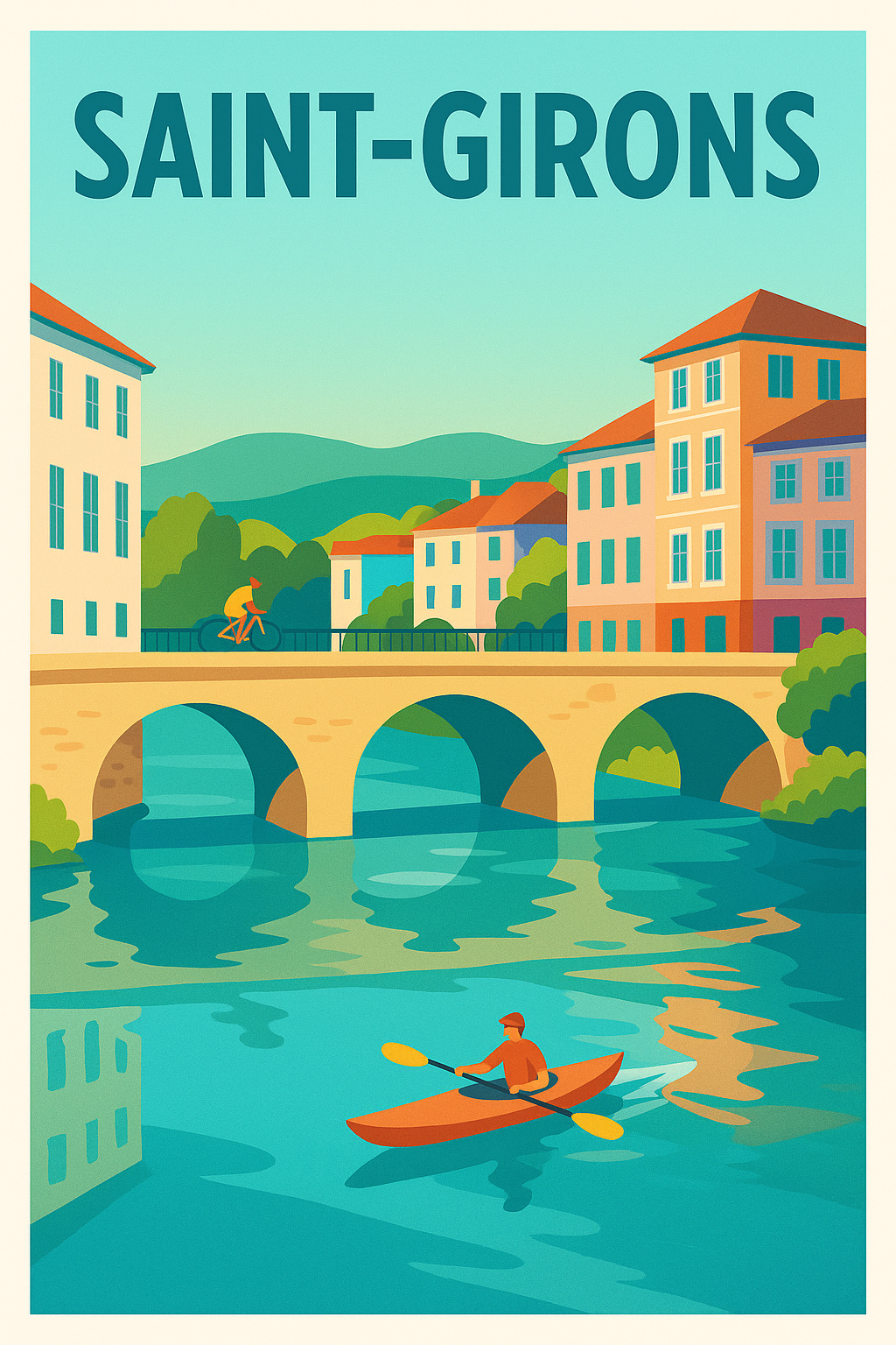 Affiche de Saint-Girons - Charme et sérénité au fil de l'eau