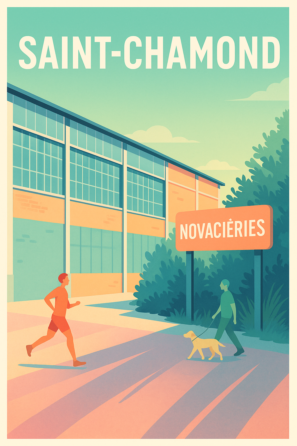 Affiche Saint-Chamond — Charme industriel et vie quotidienne · poster d'art de Saint-Chamond