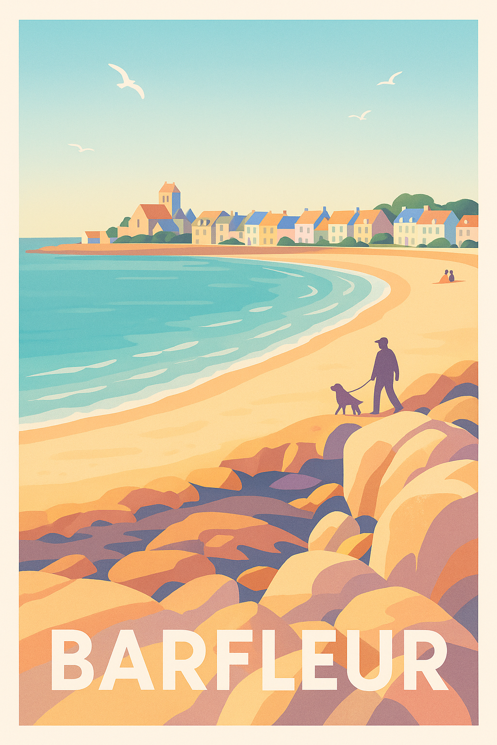 Affiche Barfleur — Charme côtier et douceur de vivre · poster d'art de Barfleur
