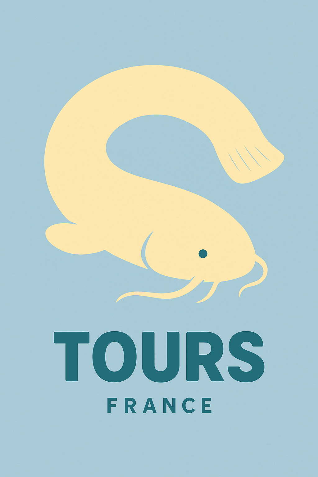 Affiche Tours — Un souffle aquatique inspirant · poster d'art de Tours