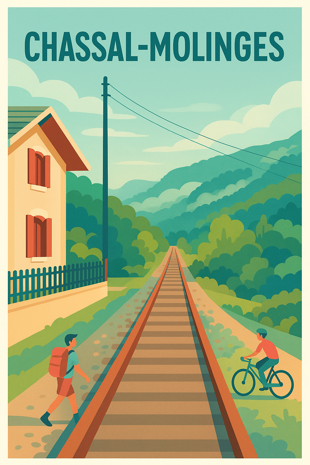Affiche de Chassal-Molinges - L'évasion entre nature et rail