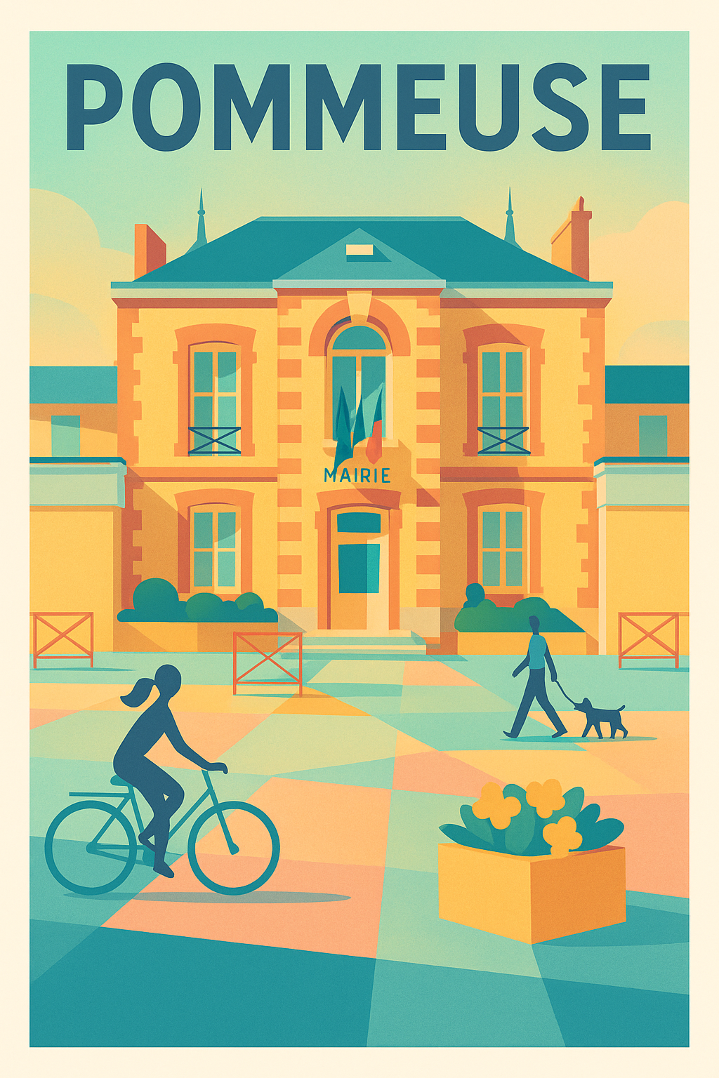 Affiche de Pommeuse - Charme et douceur de la mairie locale