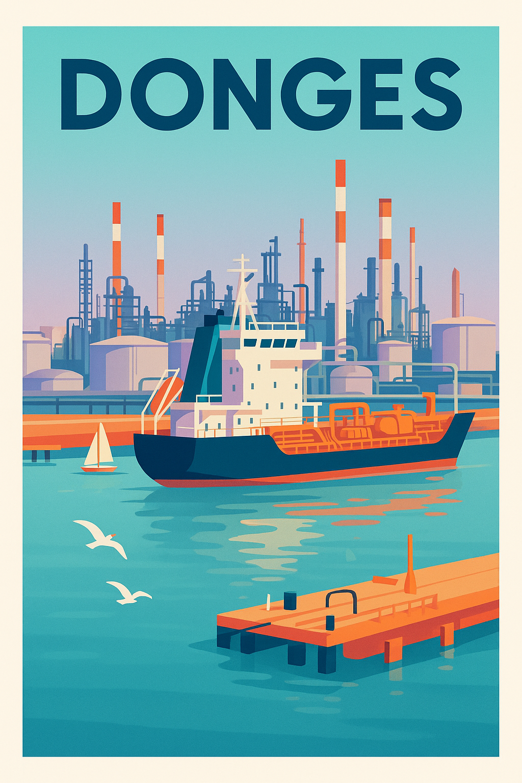 Affiche de Donges - L'essor industriel au cœur du port