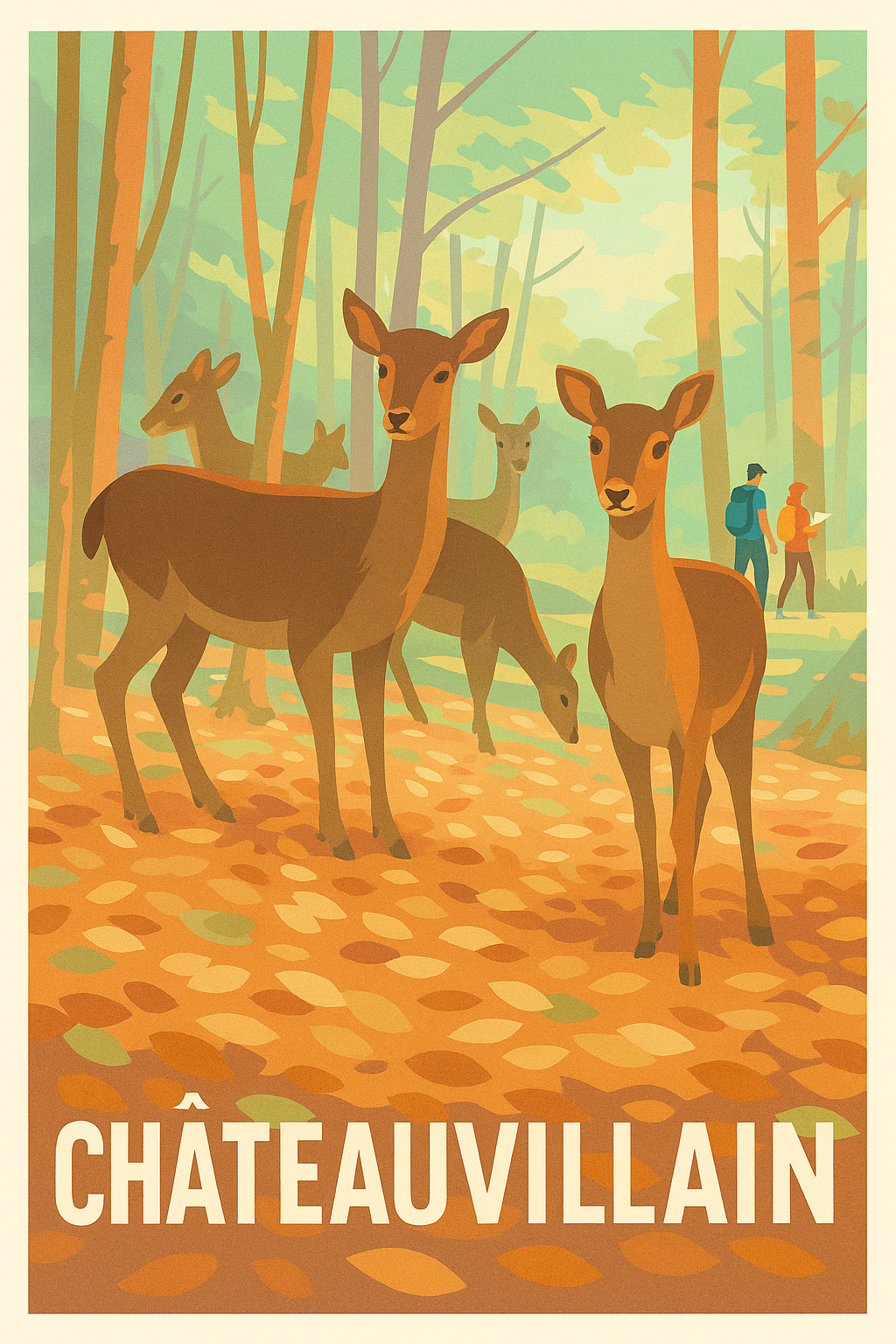 Affiche Châteauvillain — La nature à l'état pur · poster d'art de Châteauvillain