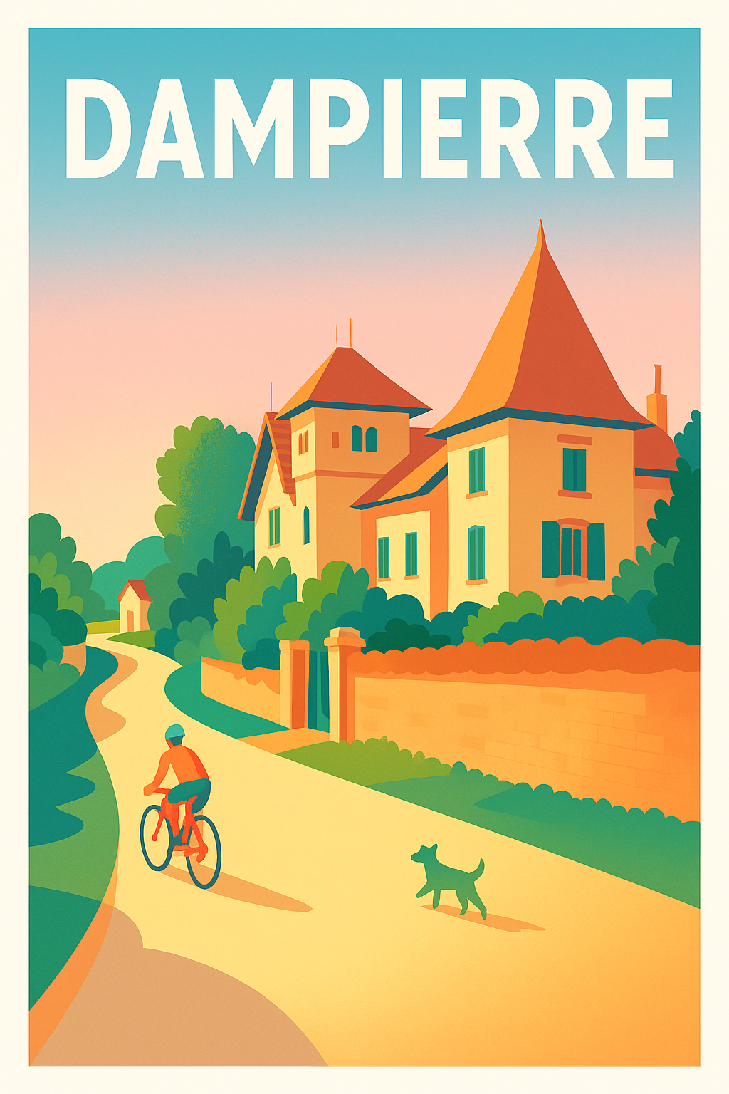 Affiche de Dampierre - Escapade bucolique à vélo