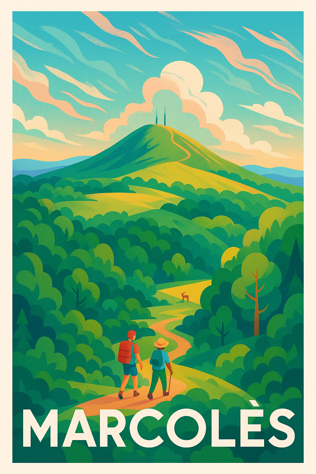 Affiche Marcolès — Évasion nature au cœur du massif · poster d'art de Marcolès