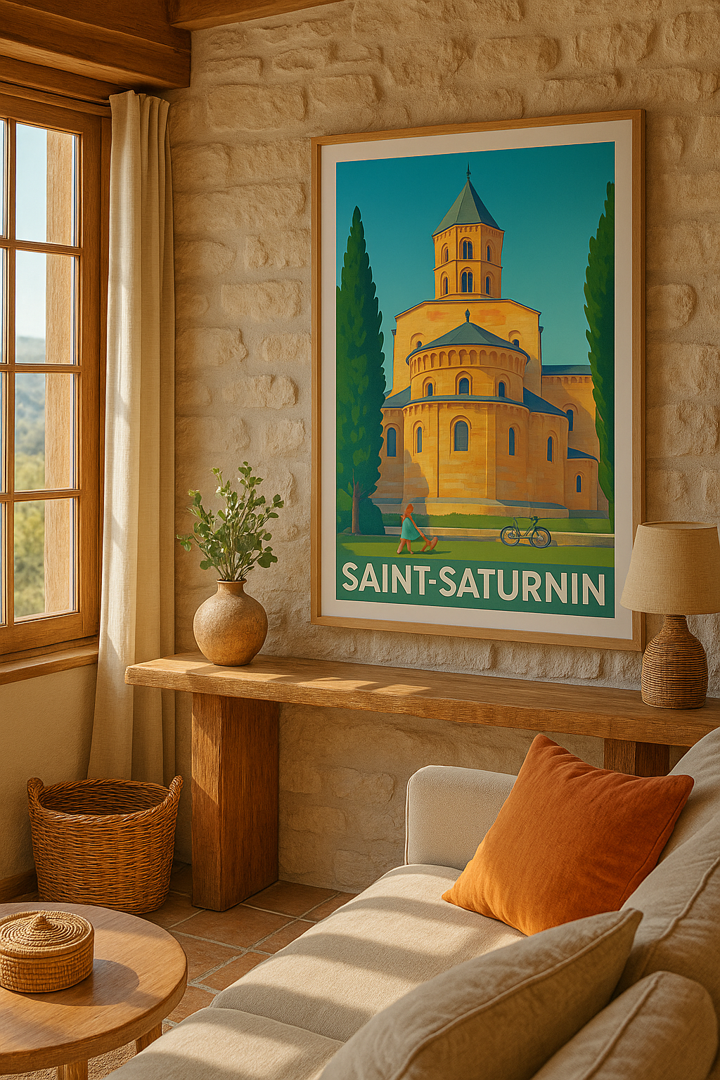 Mise en situation Affiche de Saint-Saturnin - Charme roman et balade paisible