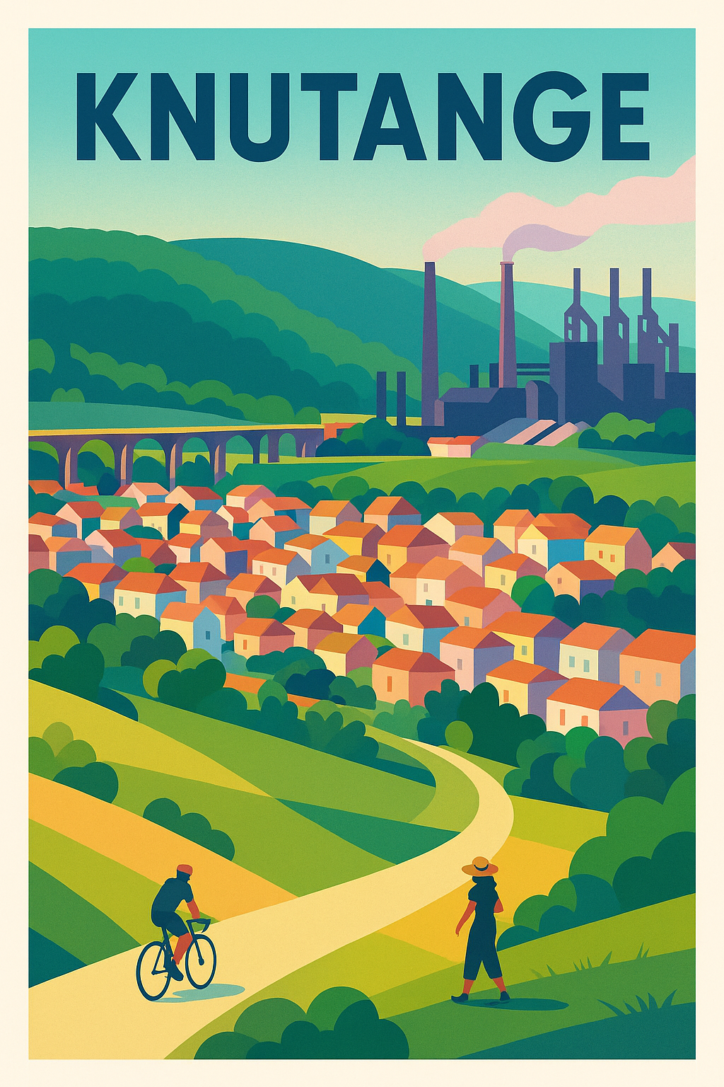 Affiche de Knutange - Harmonie entre nature et industrie