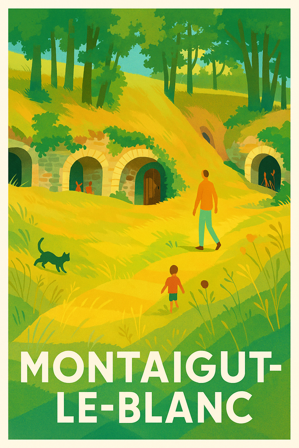 Affiche Montaigut-le-Blanc — Promenade bucolique en pleine nature · poster d'art de Montaigut-le-Blanc