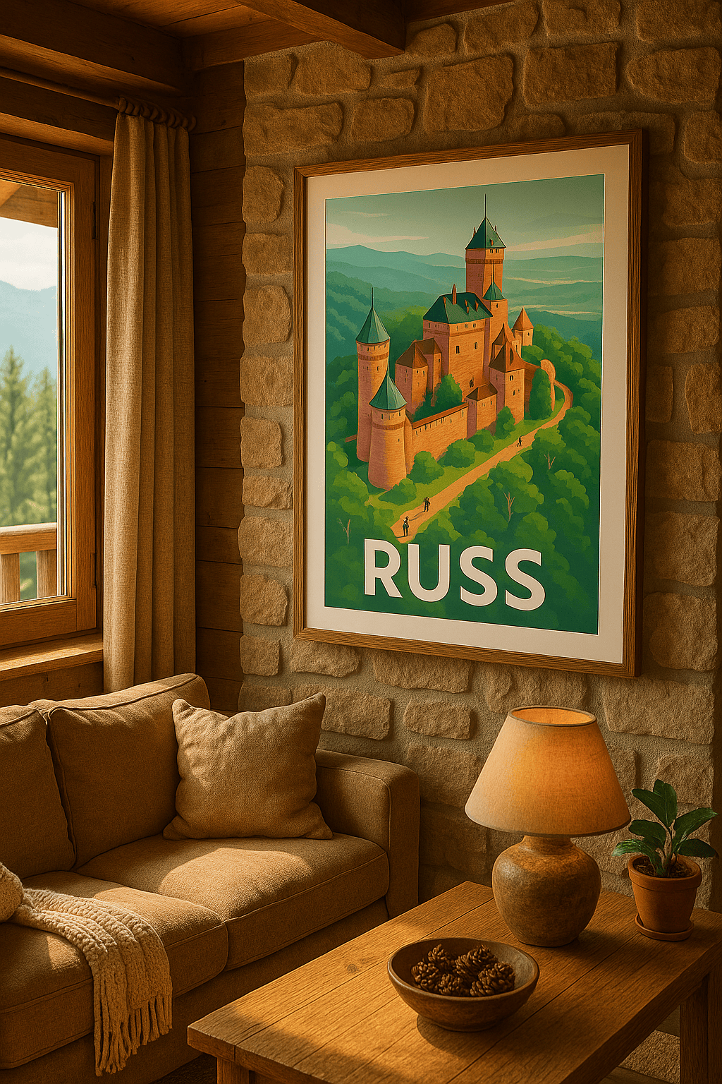 Affiche Russ — Découvrez le charme médiéval au cœur de la nature · poster d'art de Russ