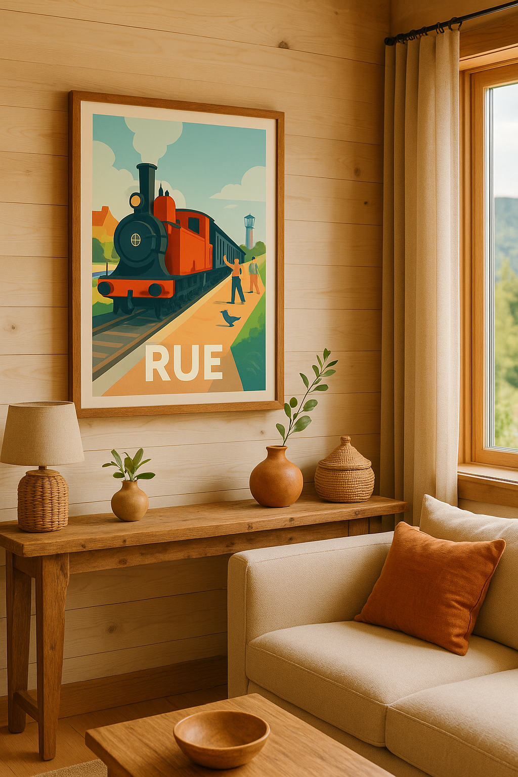 Mise en situation Affiche de Rue - Un voyage nostalgique en train à vapeur