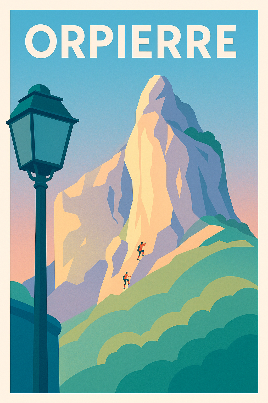 Affiche Orpierre — Escalade et Nature à l'état pur · poster d'art de Orpierre