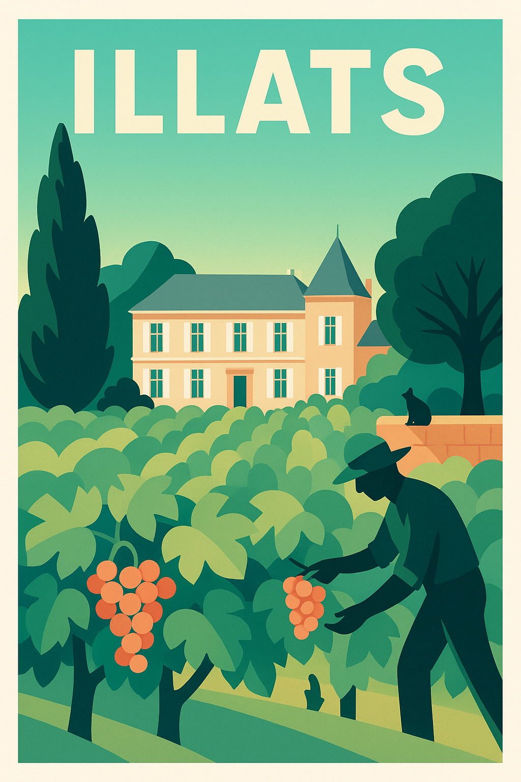 Affiche de Illats - L'art de la vigne et du terroir