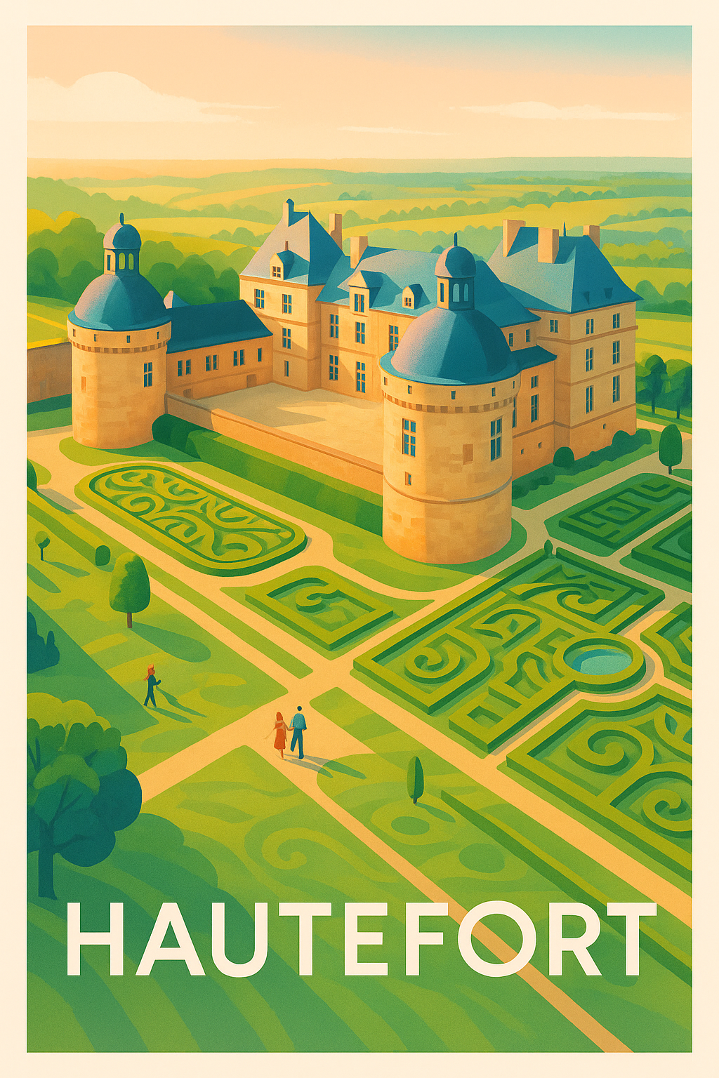 Affiche Hautefort — Élégance et Patrimoine au Château · poster d'art de Hautefort