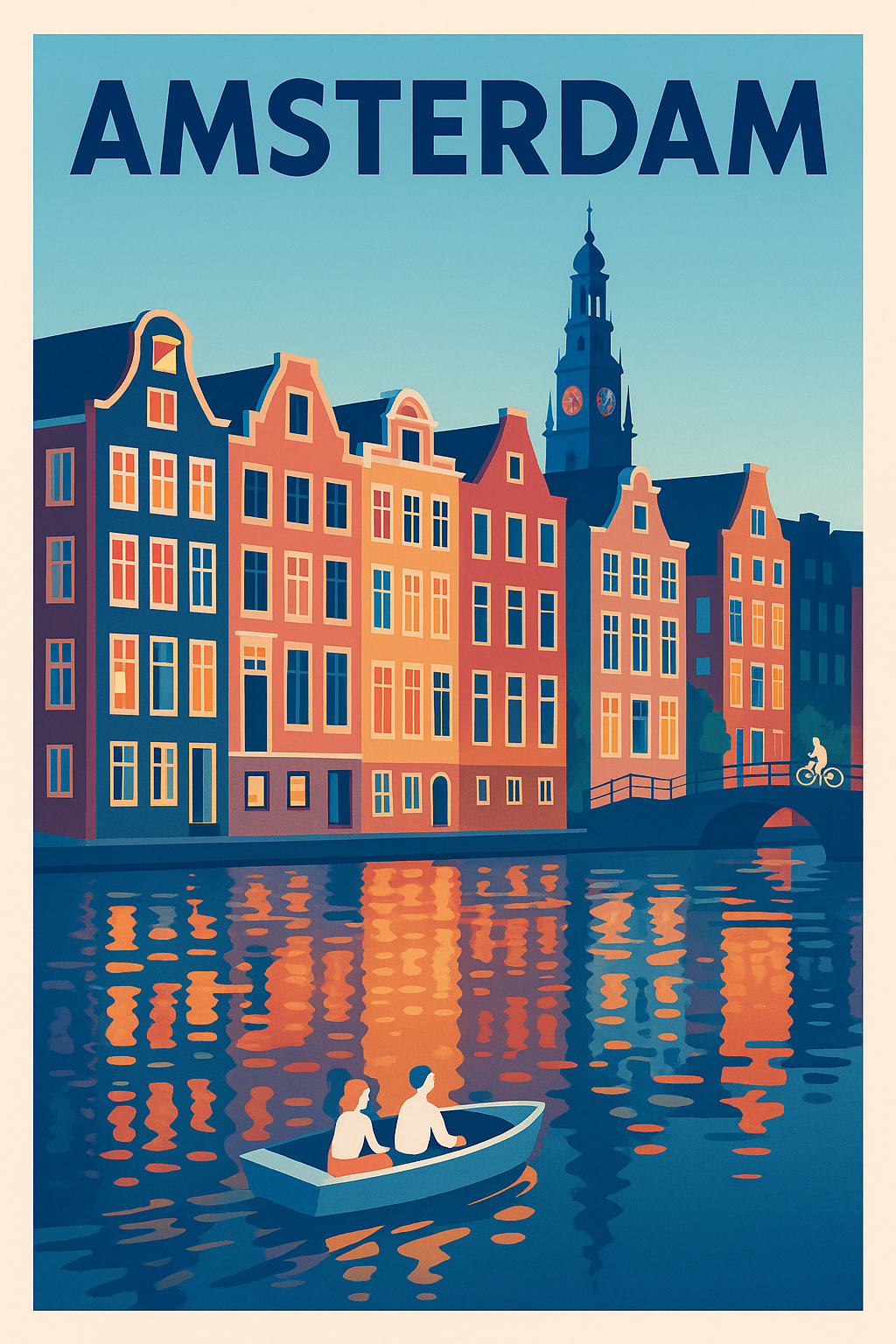 Affiche de Amsterdam - Promenade au fil des canaux enchantés