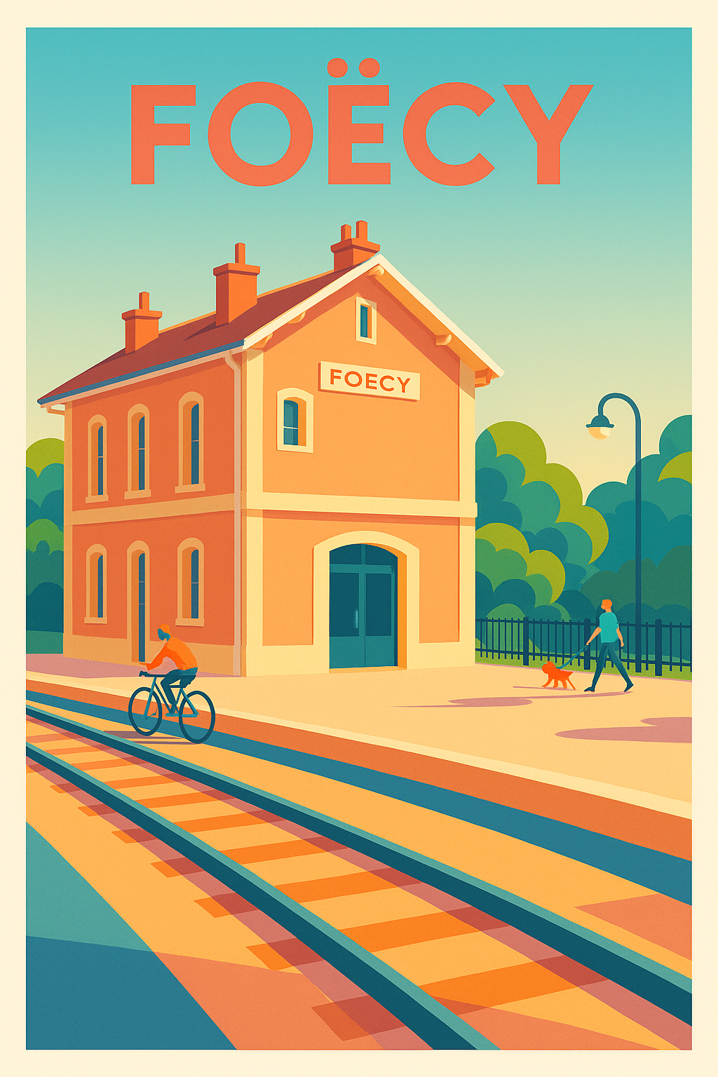 Affiche de Foëcy - L'élégance tranquille d'une station paisible