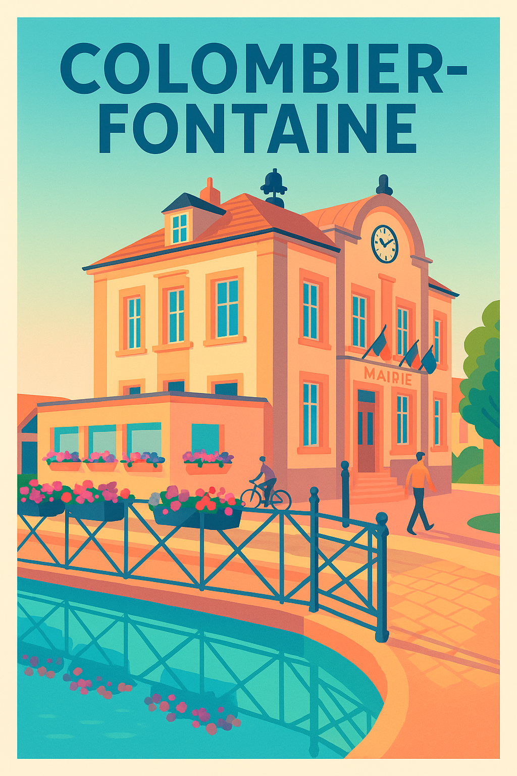 Affiche de Colombier-Fontaine - Charme et sérénité au cœur de la mairie