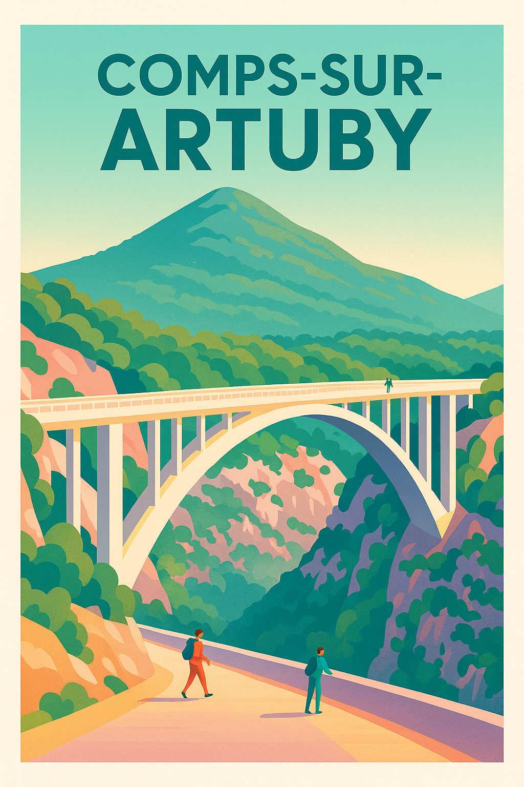 Affiche Comps-sur-Artuby — Voyage au cœur de la nature alpine · poster d'art de Comps-sur-Artuby