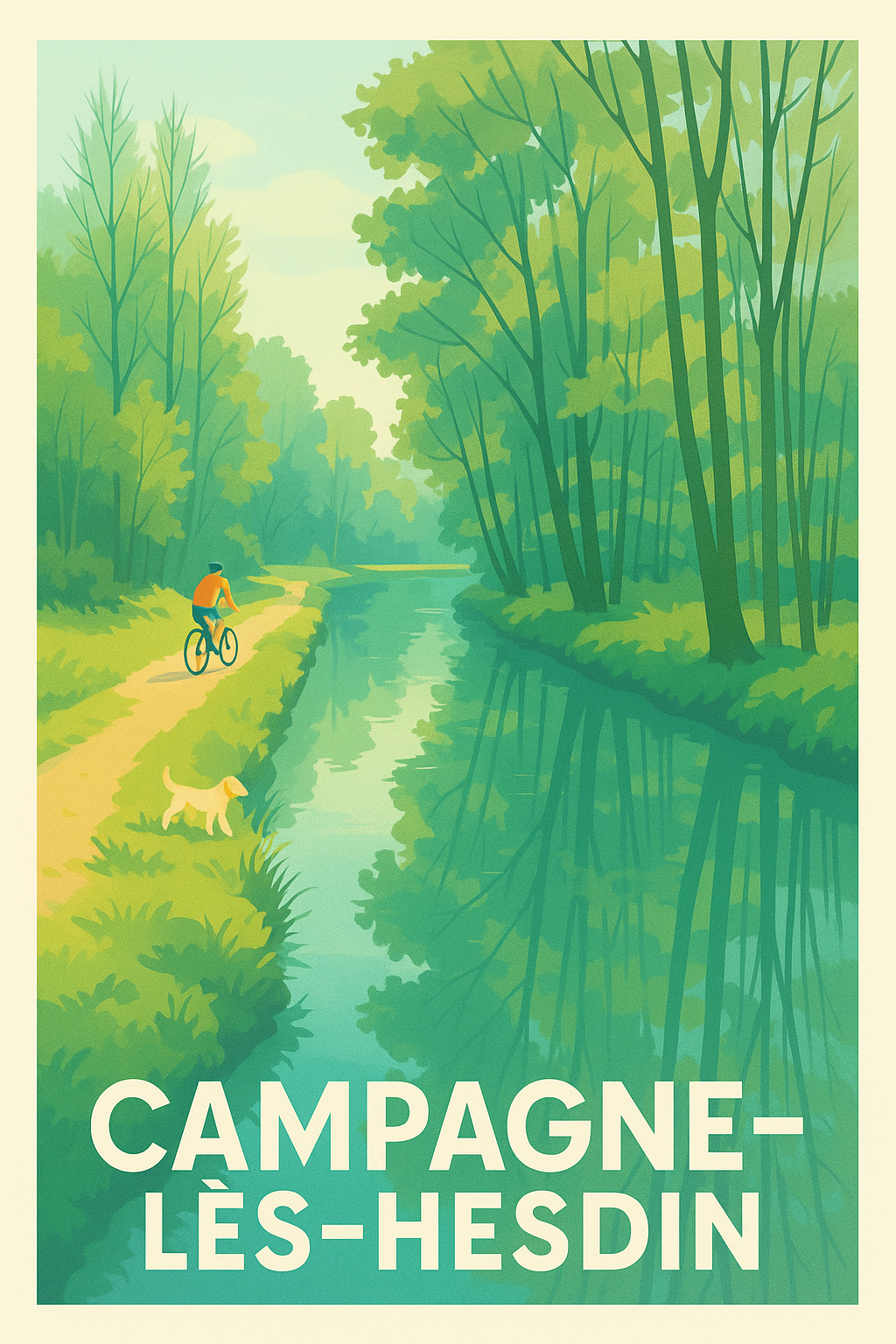 Affiche Campagne-lès-Hesdin - La quiétude au fil de l'eau