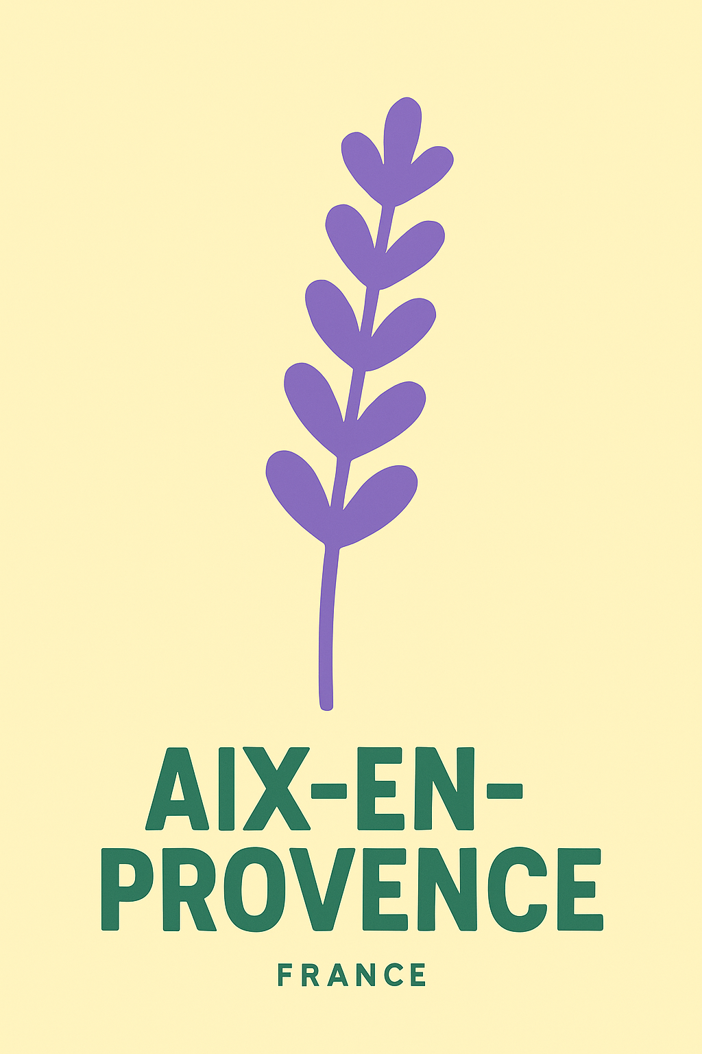 Affiche Aix-en-Provence — L'élégance provençale au naturel · poster d'art de Aix-en-Provence