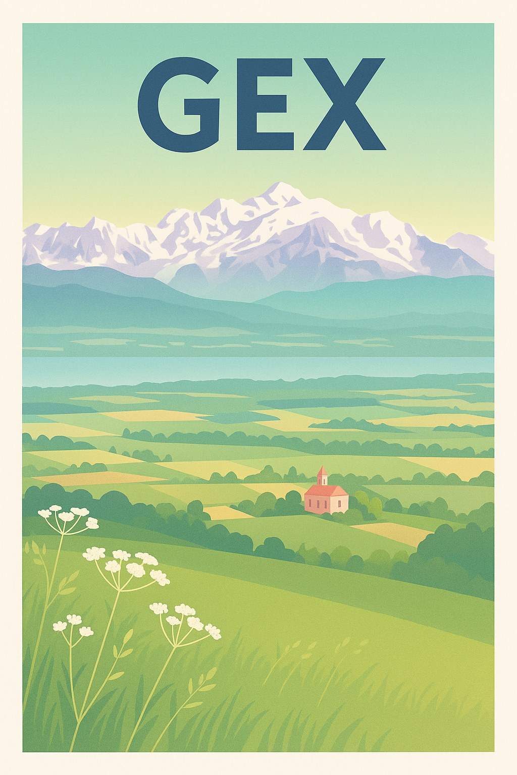 Affiche de Gex - Entre nature et montagnes majestueuses