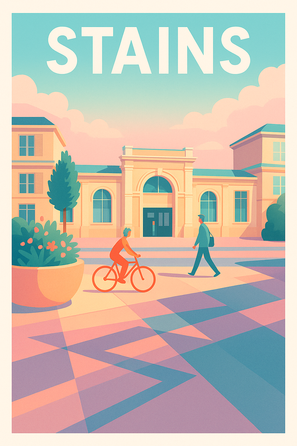 Affiche de Stains - Charme urbain en lumière douce
