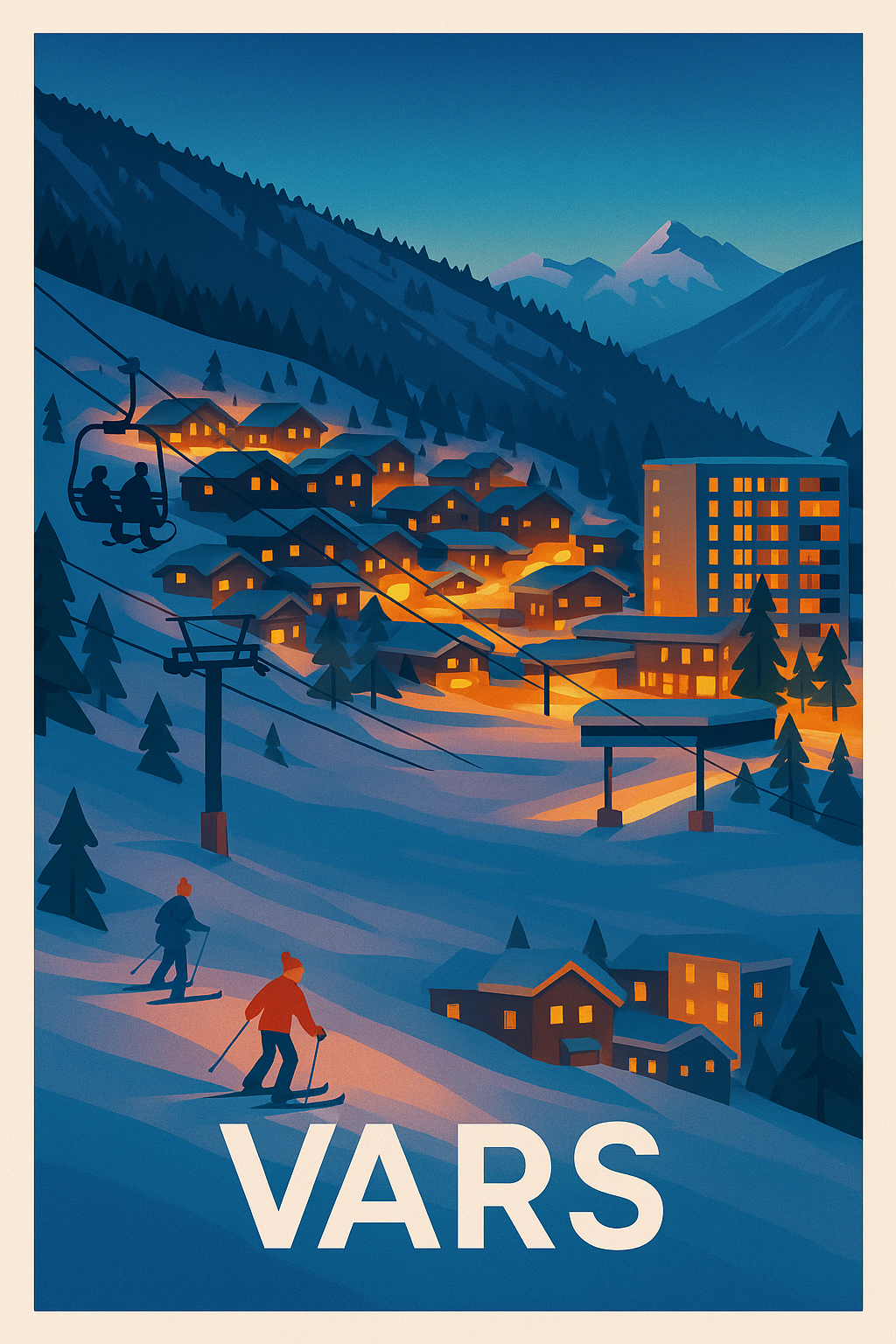 Affiche de Vars - Évasion hivernale au cœur des Alpes