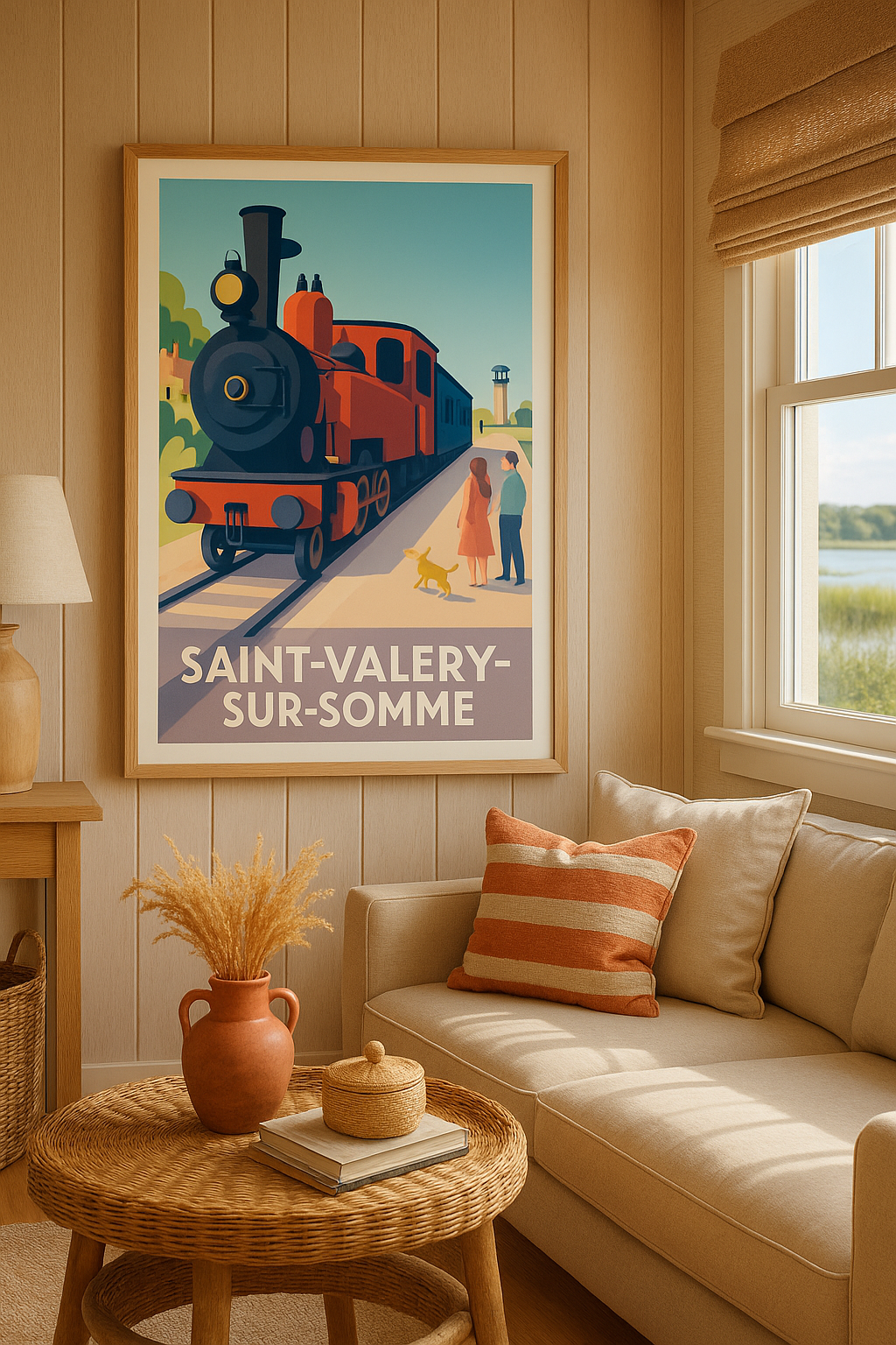 Mise en situation Affiche de Saint-Valery-sur-Somme - Voyage rétro au cœur de la Picardie
