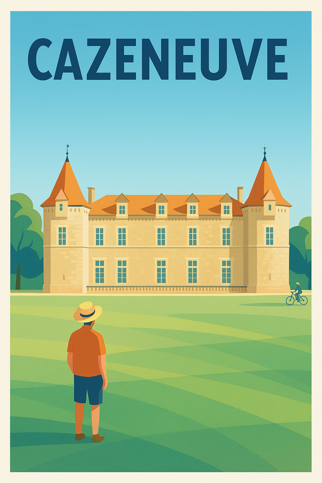 Affiche Cazeneuve — L'élégance historique en pleine nature · poster d'art de Cazeneuve